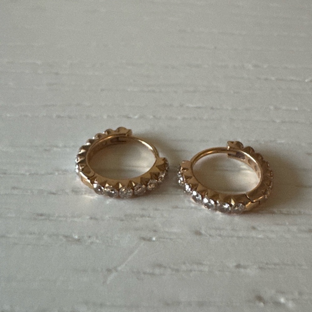 Maria Tash Invisible Set Diamond Eternity Hoop Earrings $2880